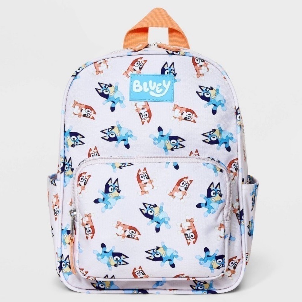 Moose Bluey Toddler Boy Girl Backpack Book Bag Gream Orange